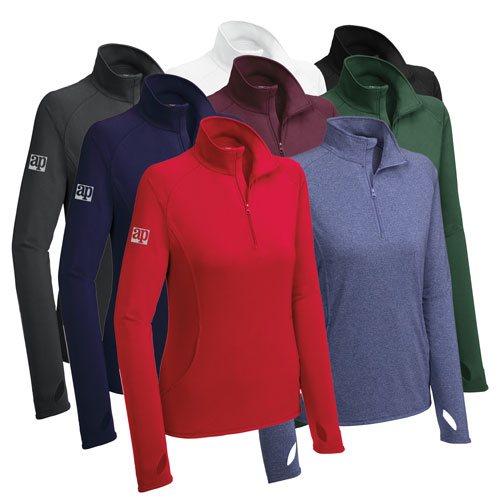 Ladies Textured 1/2-Zip Pullover