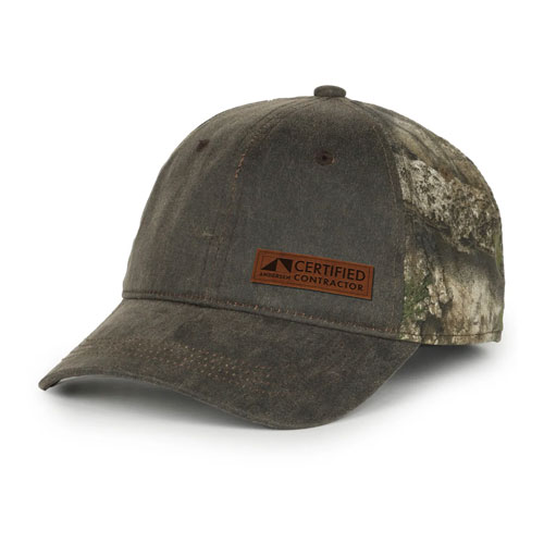 Weathered Cotton/ Camo Cap - Andersen Certified Contractor